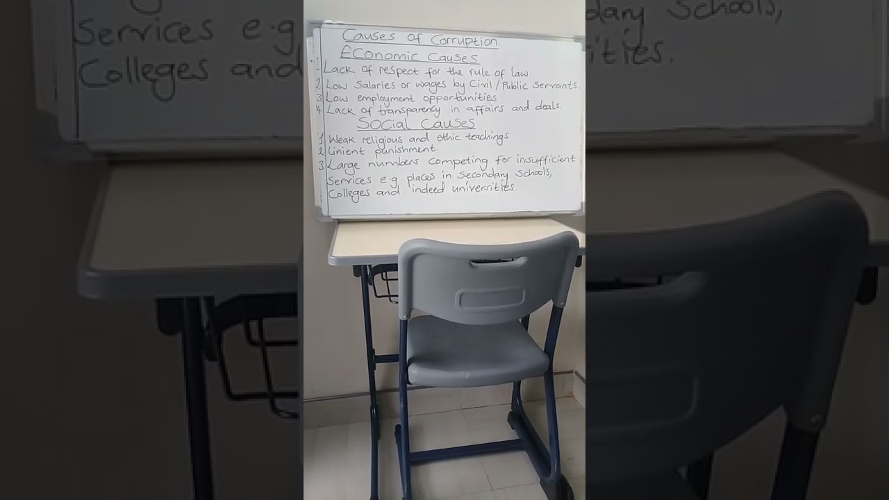 causes of corruption  ( Civic Education Grade ten)