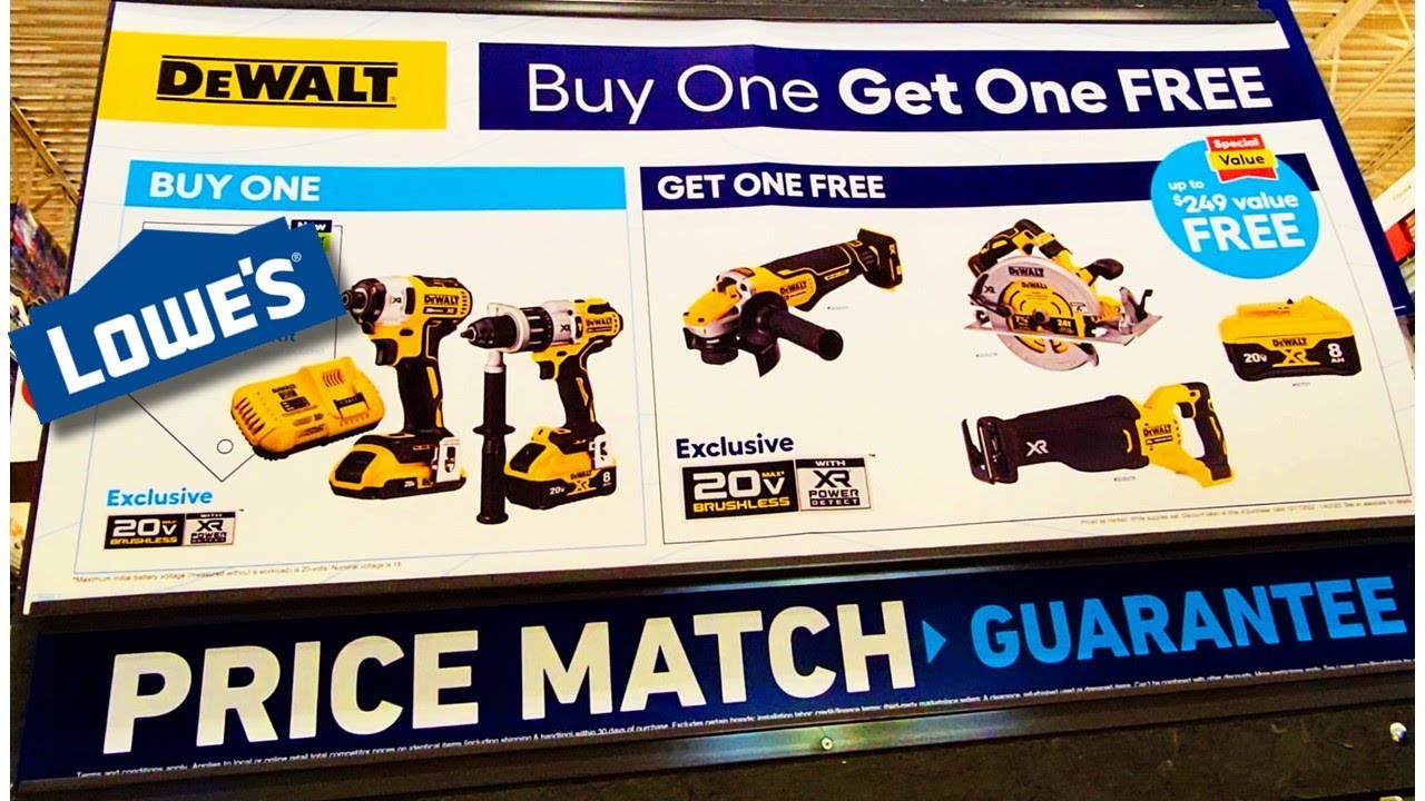 Top 10 Lowes Black Friday Tool Deals, Buy One Get One, Dewalt, Craftsman