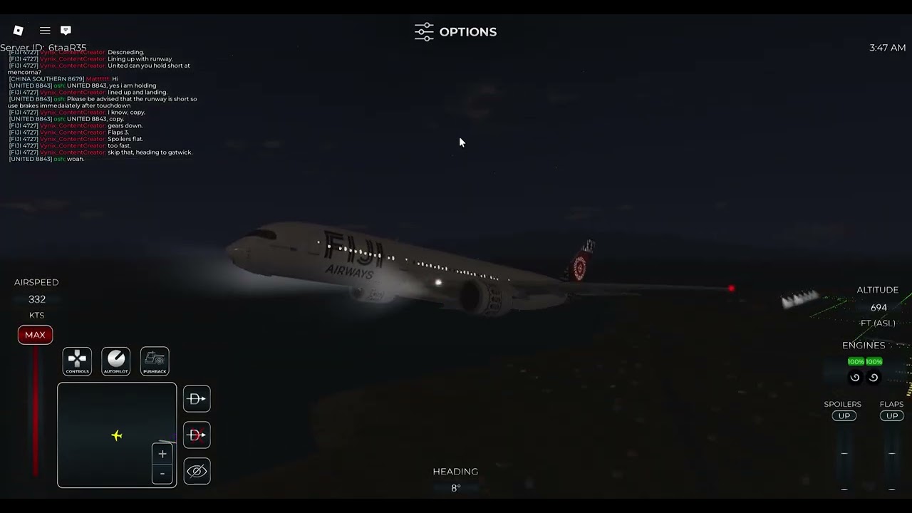 Fiji A350 Redeeming myself with a -4 Butter landing.
