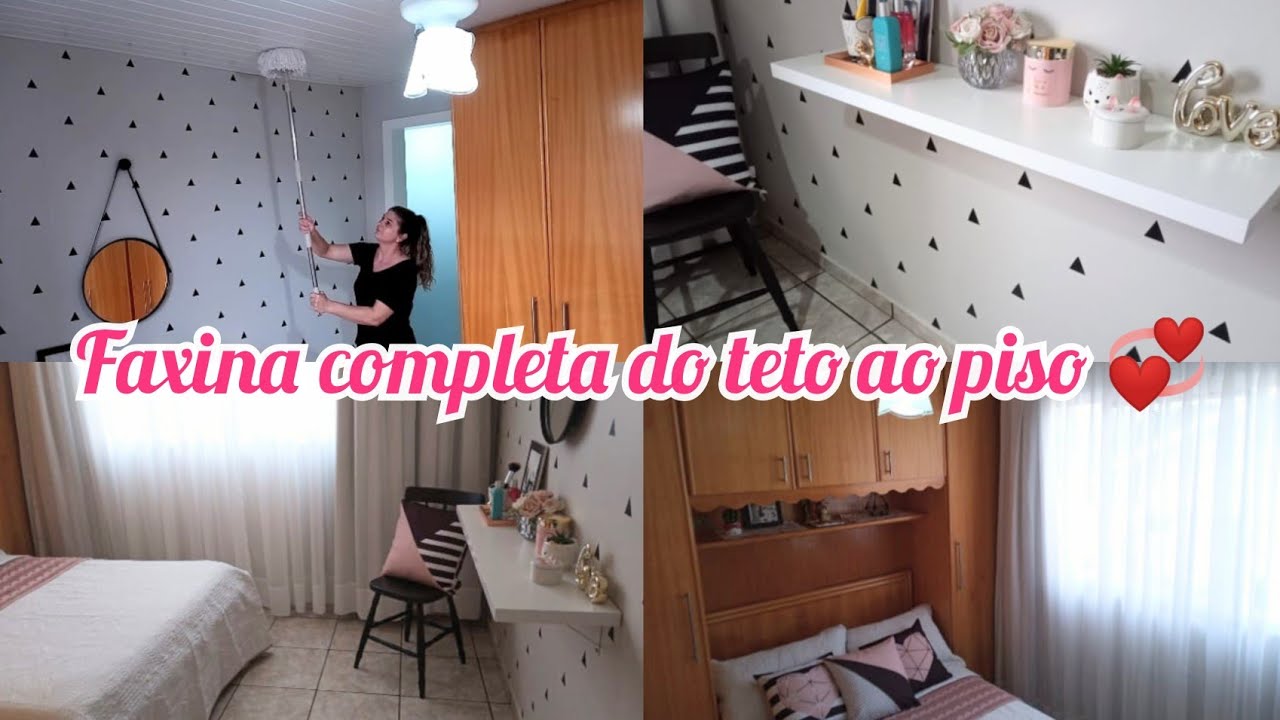 Dia de faxina completa e detalhada no quarto 🤗 Muita limpeza e motivação na faxina 💞