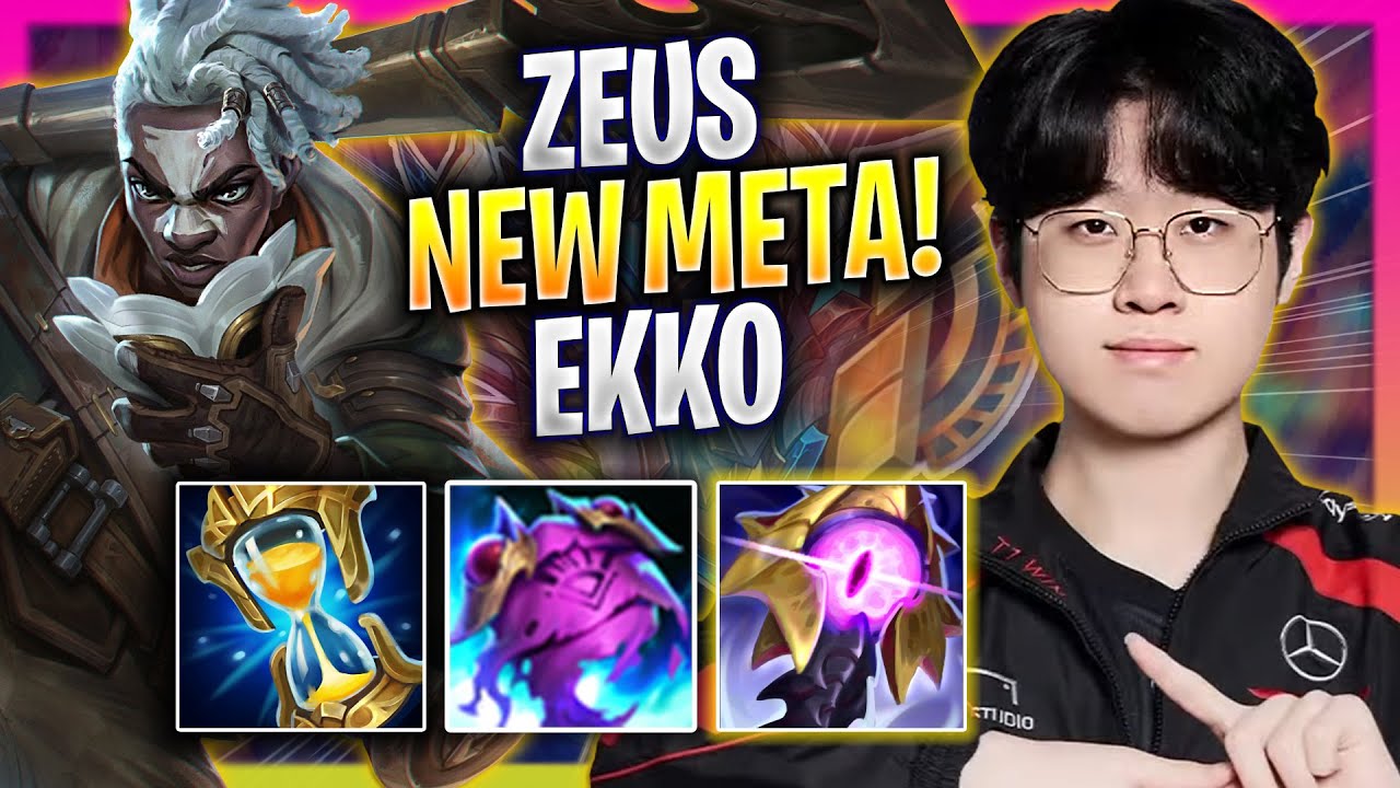 ZEUS TRIES NEW META EKKO TOP! - T1 Zeus Plays Ekko TOP vs Rumble! | Bootcamp 2024