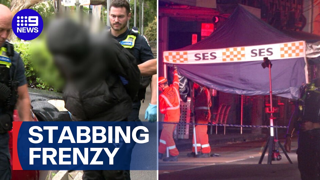 Two men allegedly stabbed in Melbourne | 9 News Australia