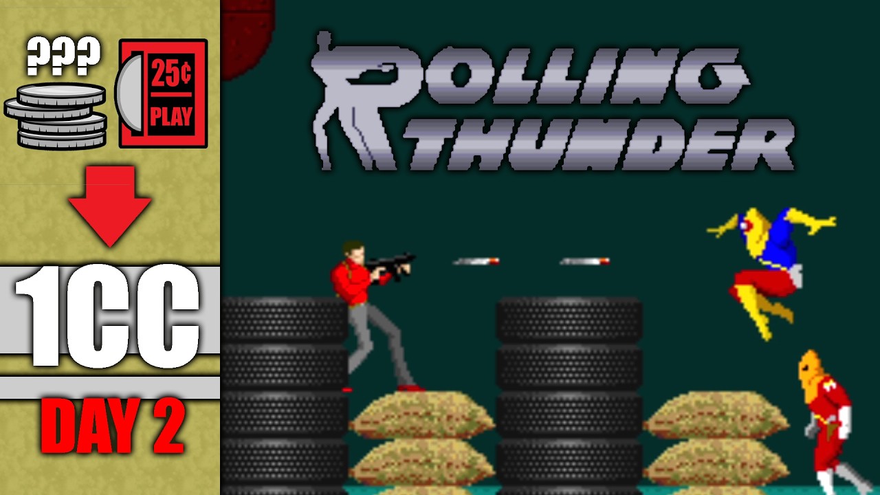 Can I Beat ROLLING THUNDER on 1 Quarter?! A 1CC Journey (Day 3)