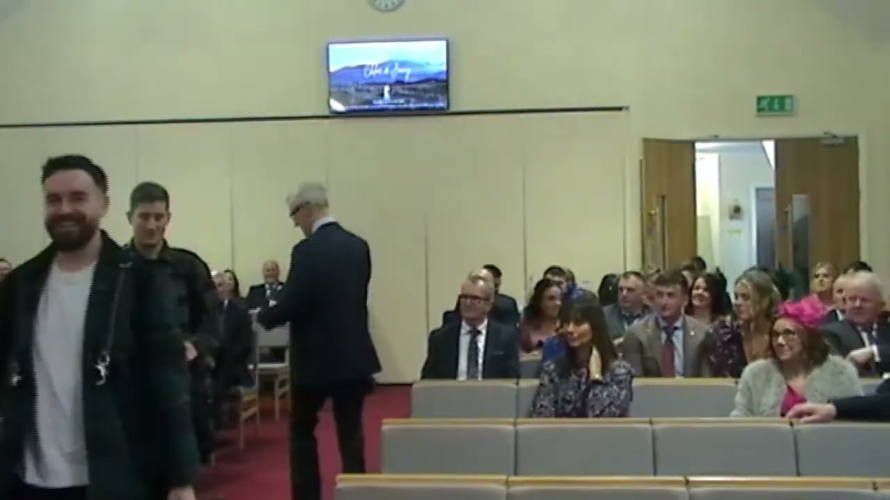 Jonny Chloe wedding - guests coming in.