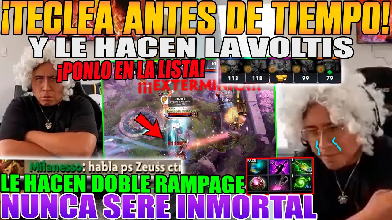 NUNCA SERE INMORTAL!! MACARIUS TECLEA ANTES DE TIEMPO Y LE HACEN LA VOLTIS, DOBLE RAMPAGE DOTA 2