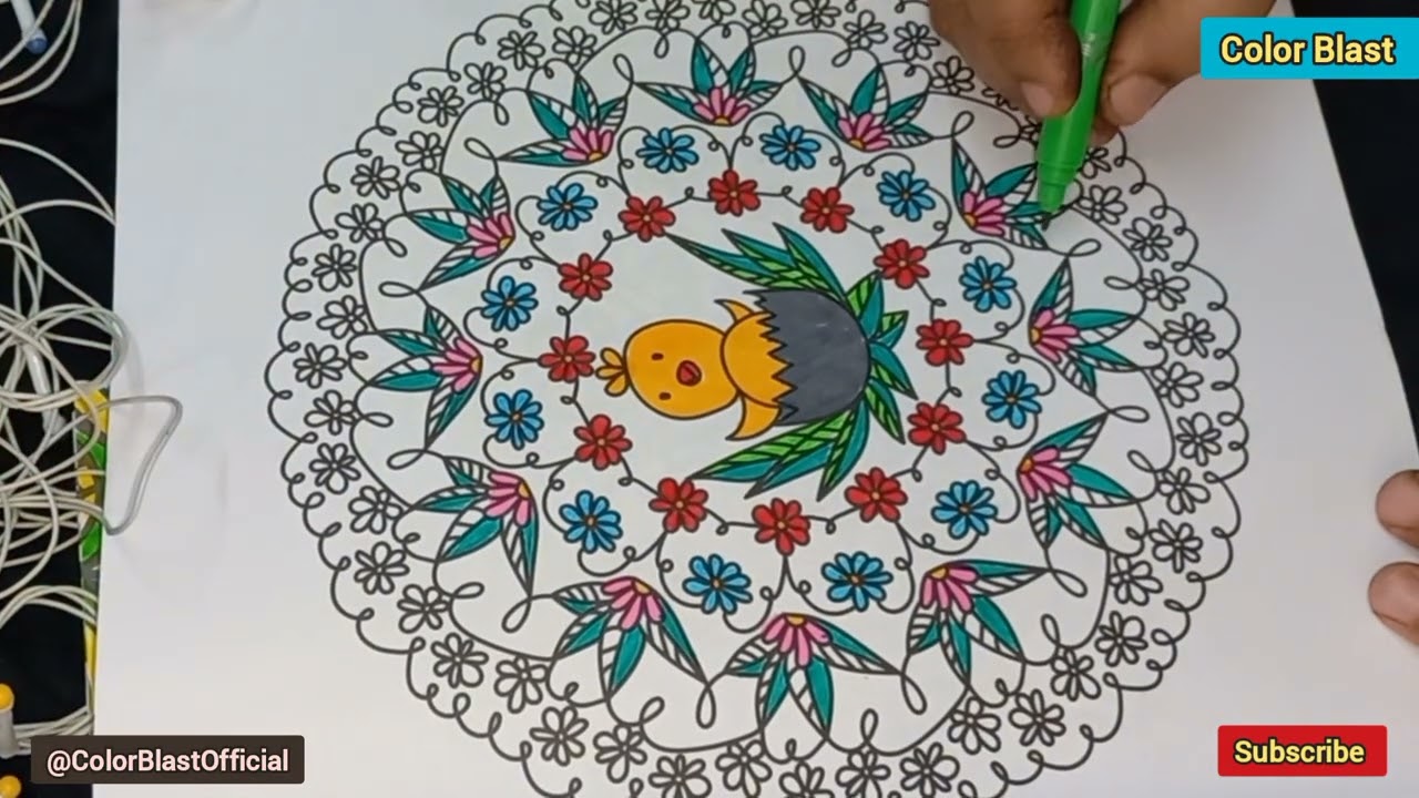 Mandala Coloring for Beginners 🌸 | Calm & Stress Relief Art @ColorBlastOfficial