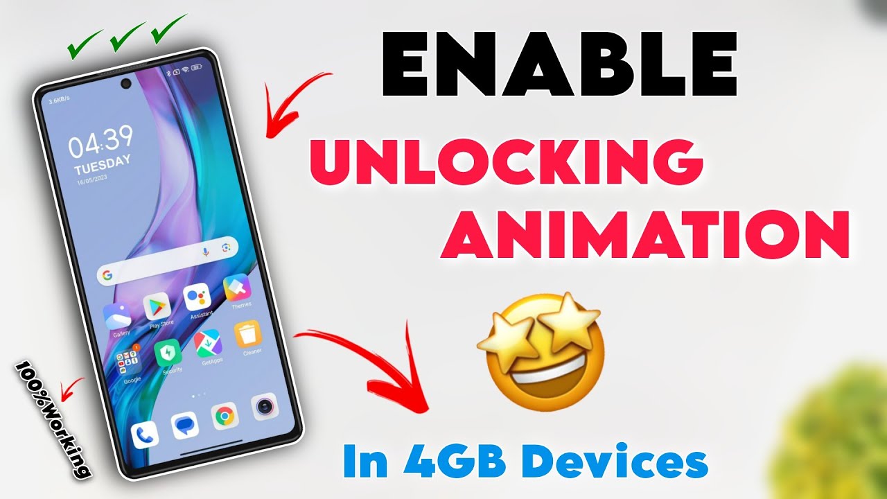 Enable Unlocking Animation In 4Gb Ram Devices | Enable All Animation In Xiaomi Device Without Root
