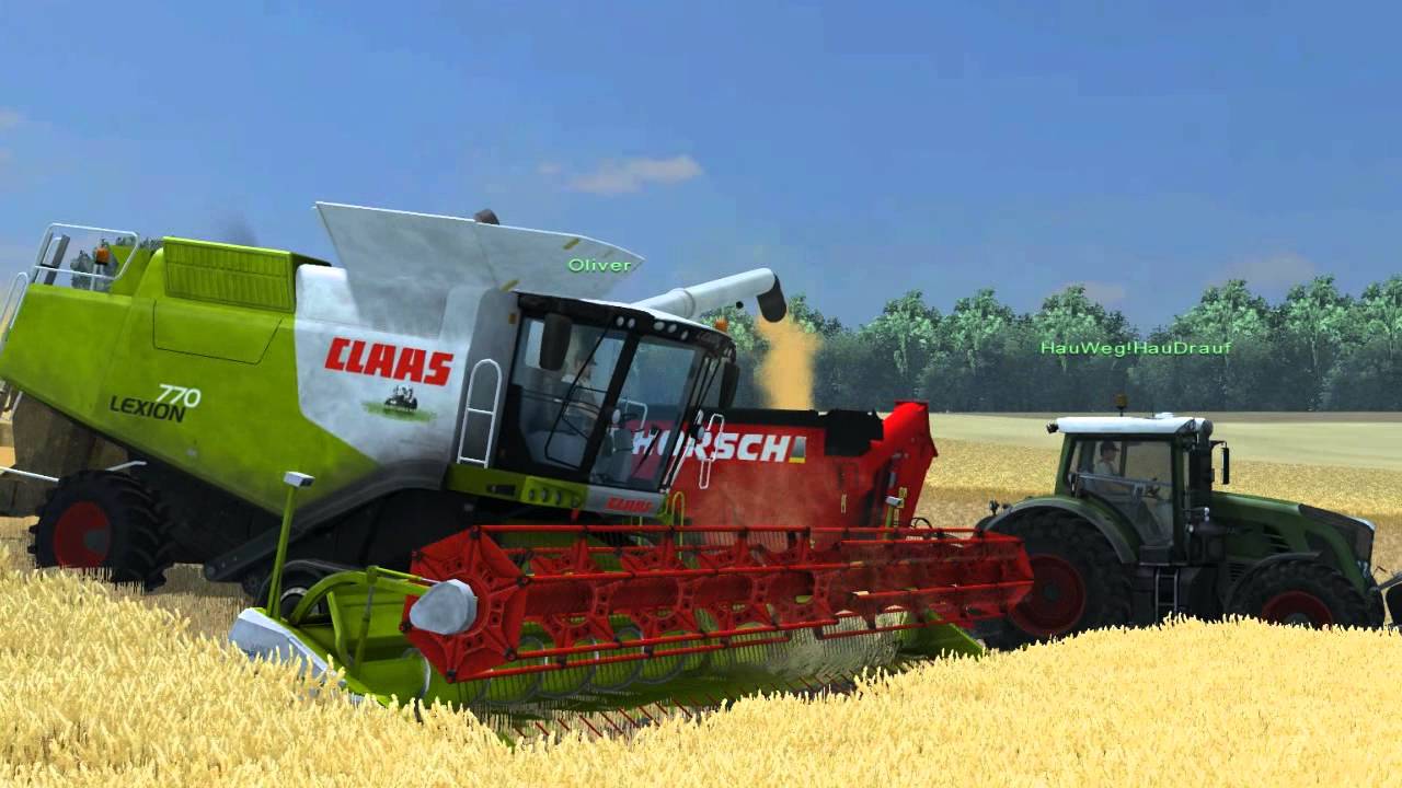 4 Lexion im Goldrausch des Weizens | Weizenernte auf dem Gut Manderow | LS 13
