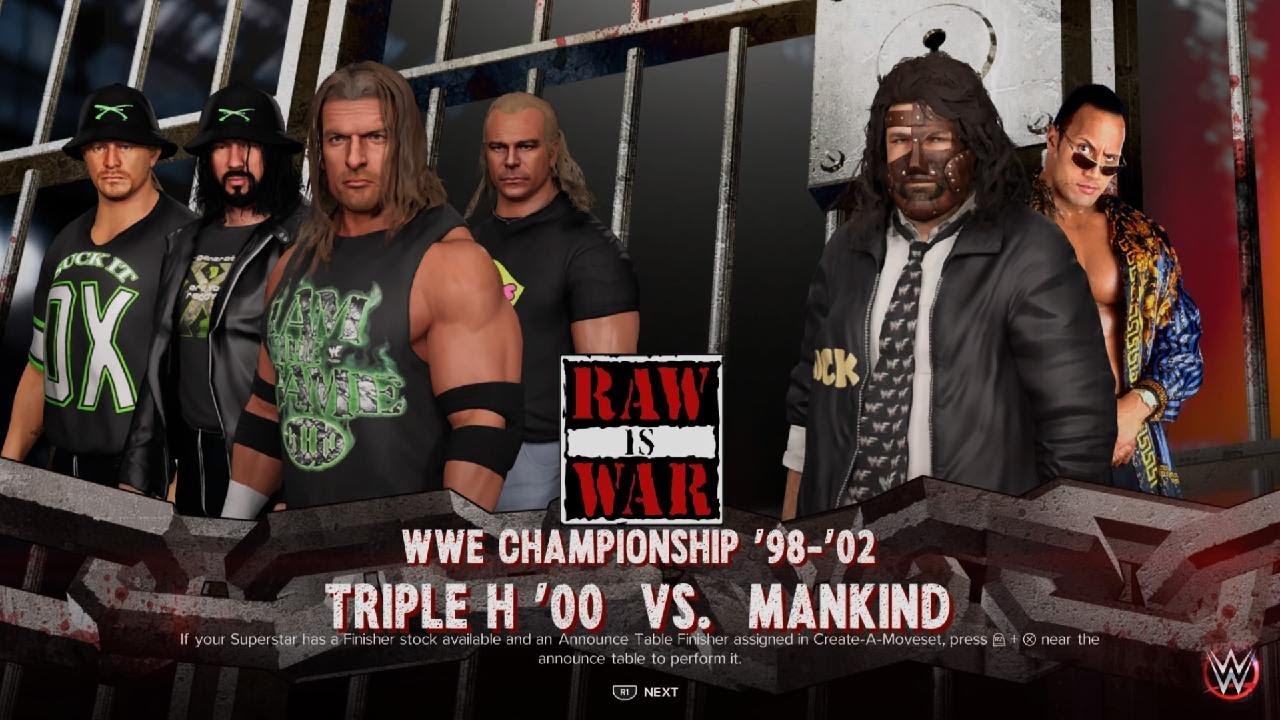 WWE 2K Attitude Era! Triple H vs. Mankind