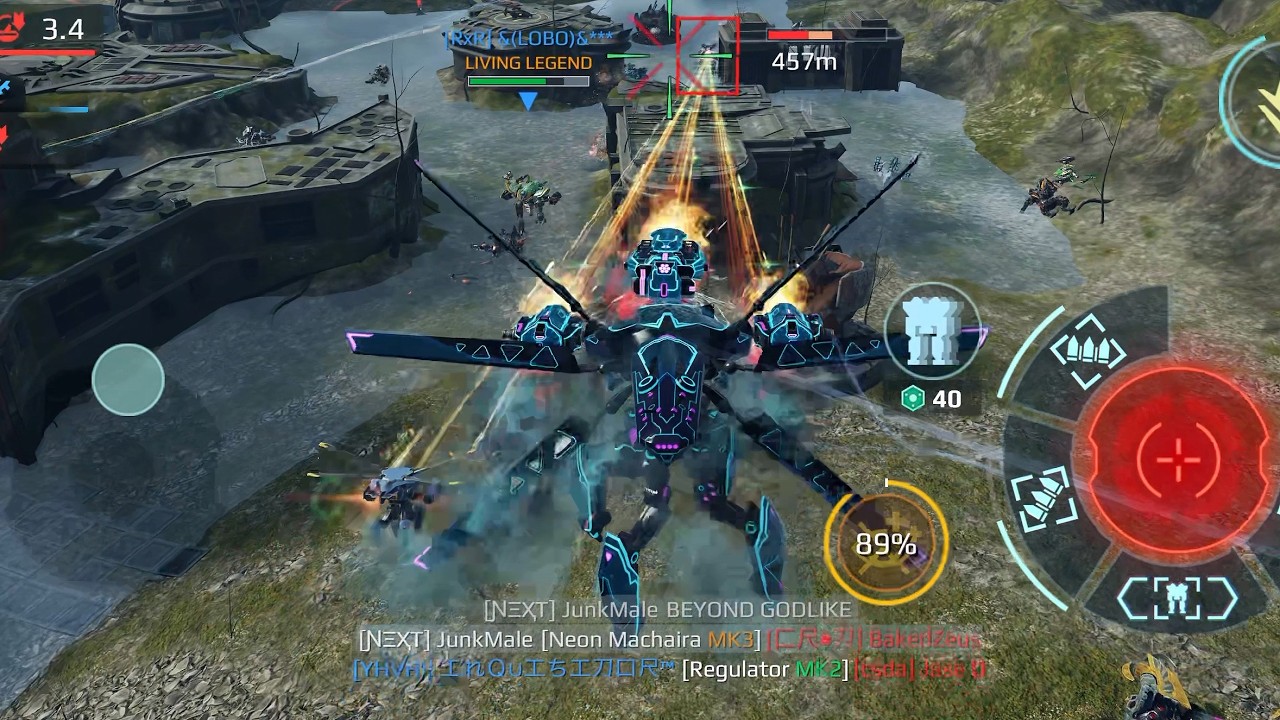Neon Anaksour here to bug the reds | War Robots gameplay