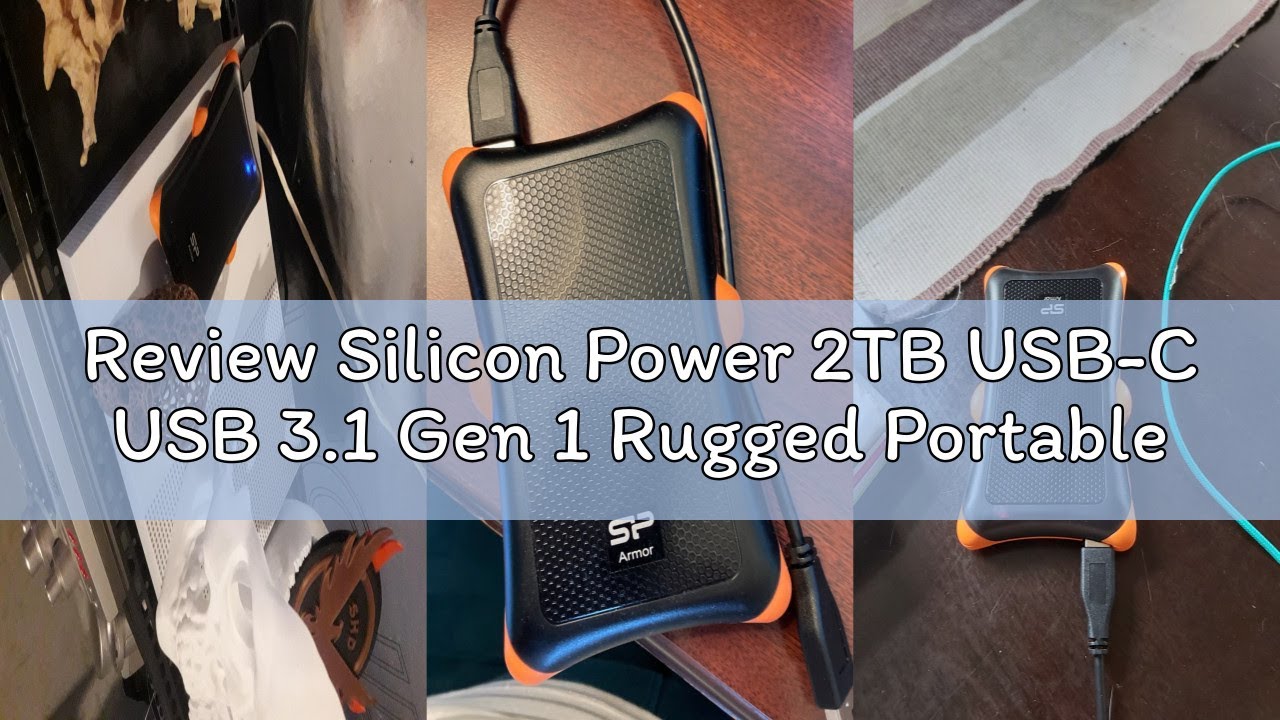Review Silicon Power 2TB USB-C USB 3.1 Gen 1 Rugged Portable External Hard Drive HDD Armor A30, Mili