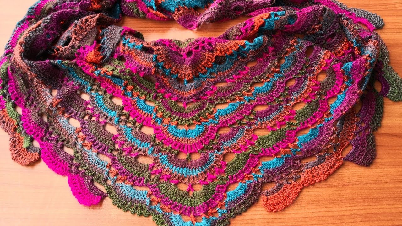 Virüs Şal Yapımı ( How to Make Virus Shawl Crochet )
