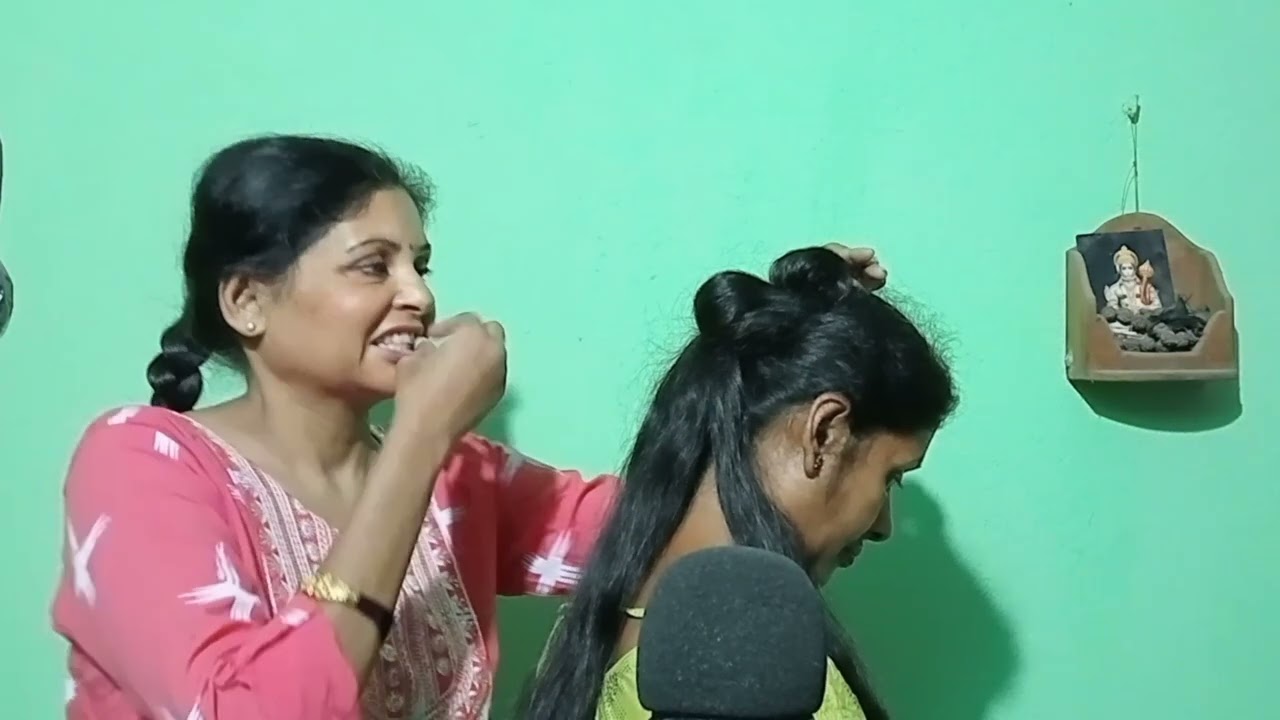 ASMR My sister Does My Hair Styling Tutorial