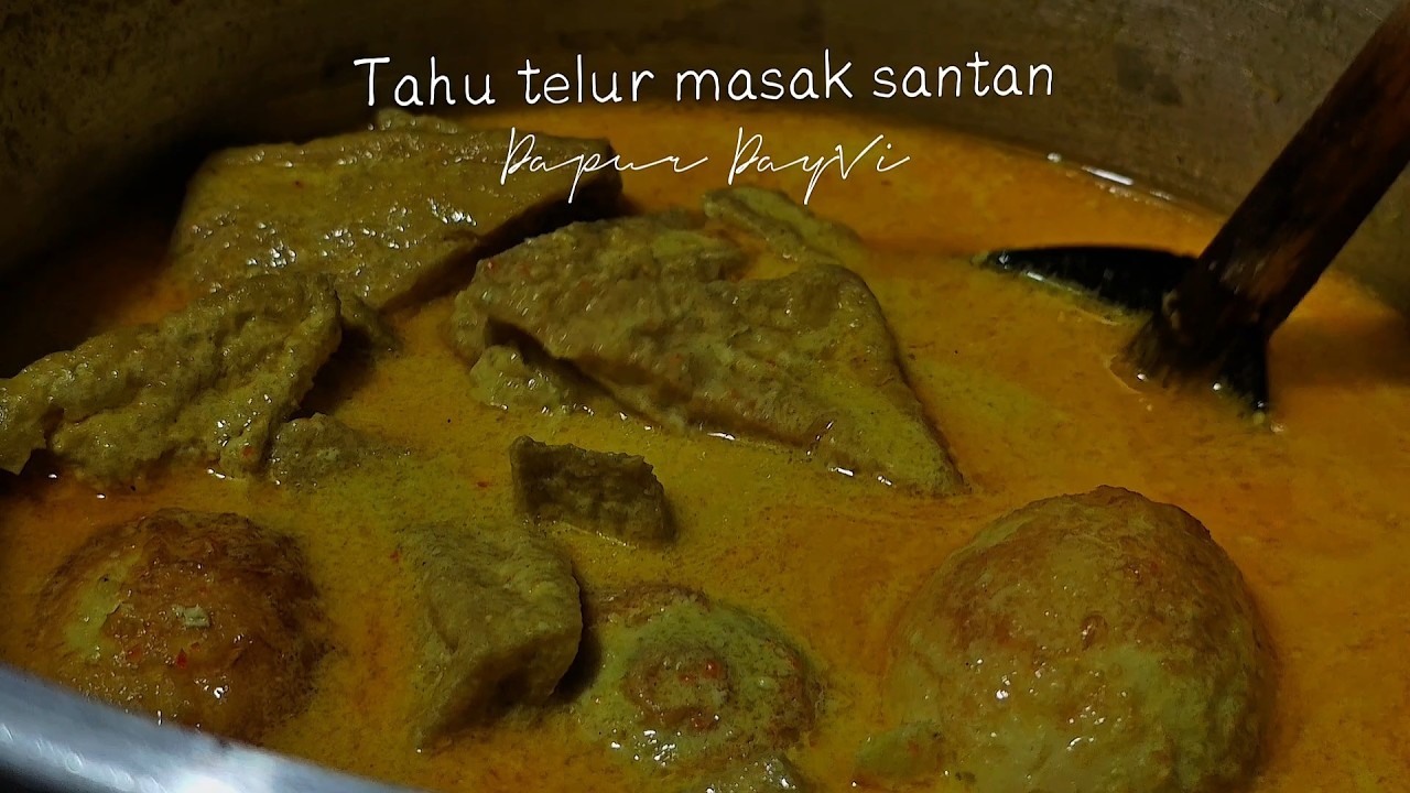 RESEP TAHU TELUR MASAK SANTAN #resepmasakan #silentvideo #masakandesa