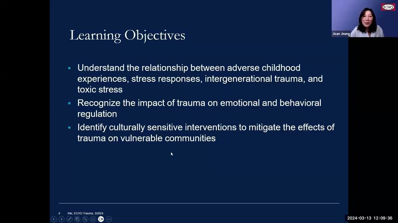 Toxic Stress, ACEs, and Insights into Interventions for Affected Youth - Advanced ECHO - March 2024