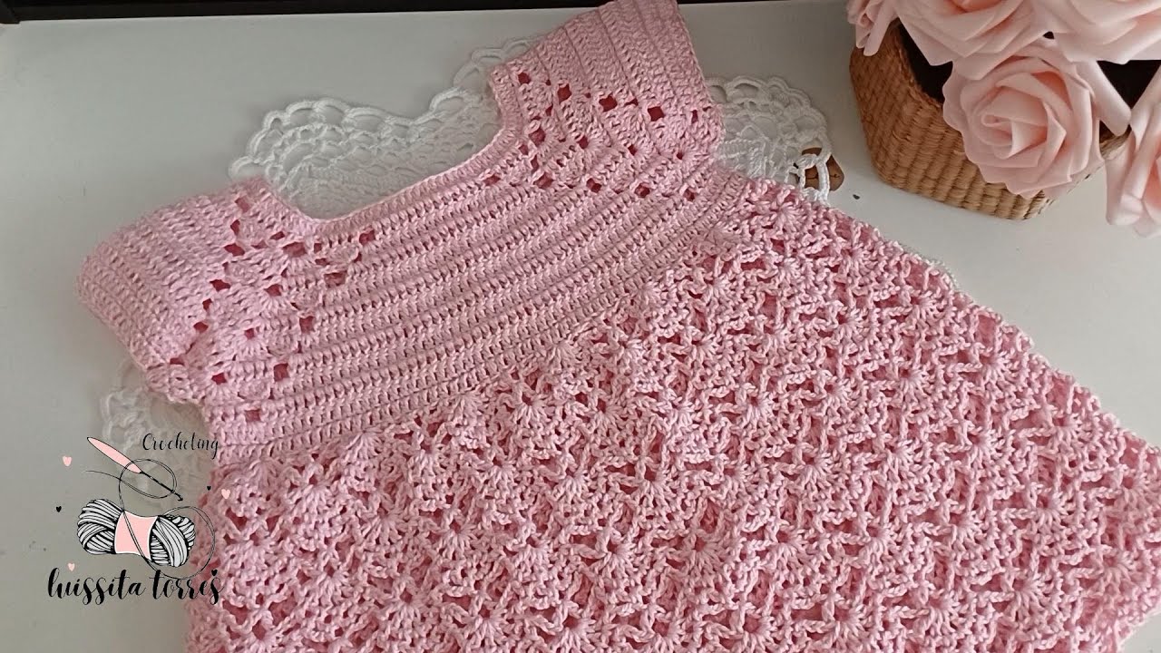 ¡NUEVO! ROPA PARA BEBÉ A CROCHET CON DETALLES UNICOS QUE AMARAS TEJER ESTE VESTIDO PARA TODA OCACIÓN