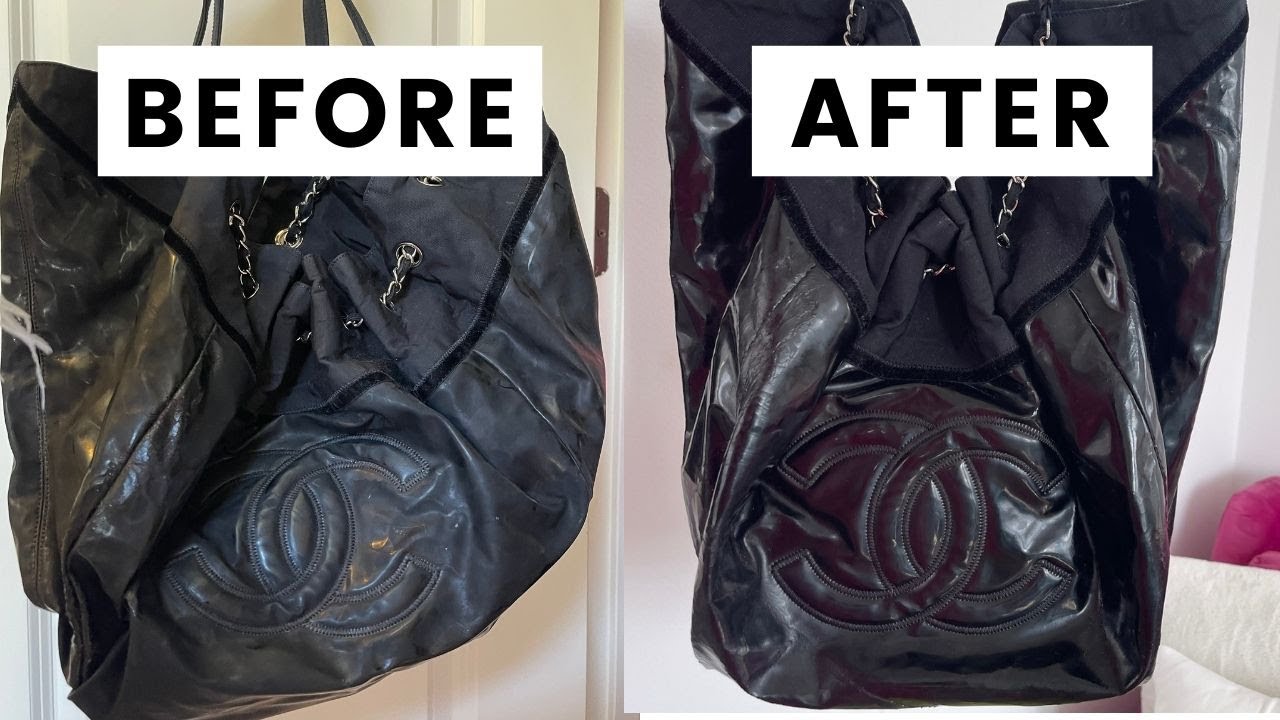 HOW I RESTORED MY PATENT LEATHER CHANEL HANDBAG | Repairing and Cleaning a Designer Handbag