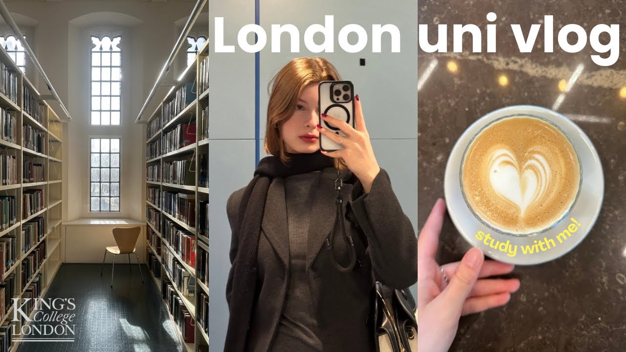 london uni vlog | study with me, *productive* at KCL, hosting society events, grwm