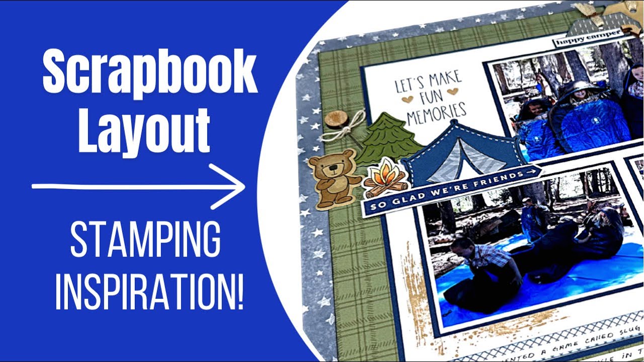 Stash Busting Scrapbook Layout / Stamping Techniques