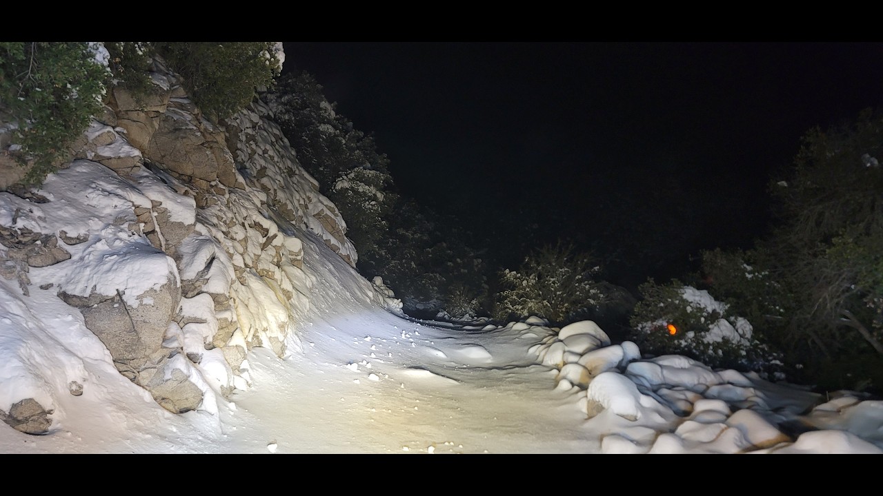 Burns Canyon 2N01 Night Run Started to Snow. #bigbear #Burnscanyon #offroad