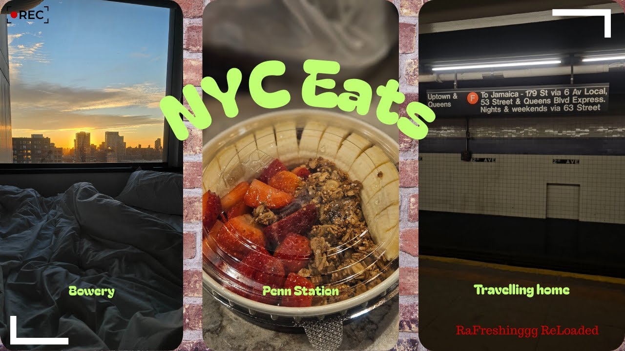 What I Ate in NYC | Bowery, Penn Station + Travel Home 🗽