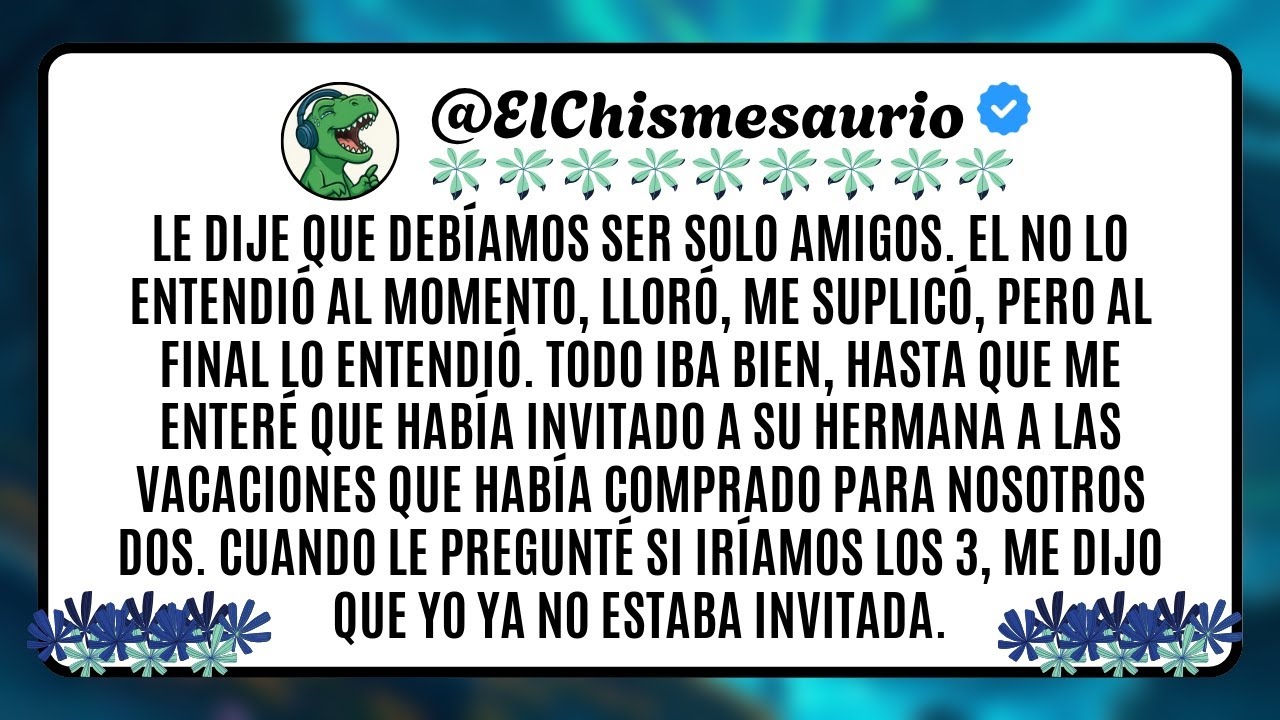 Le dije que debíamos ser solo amigos. El no lo entendió al momento, lloró, me suplicó,