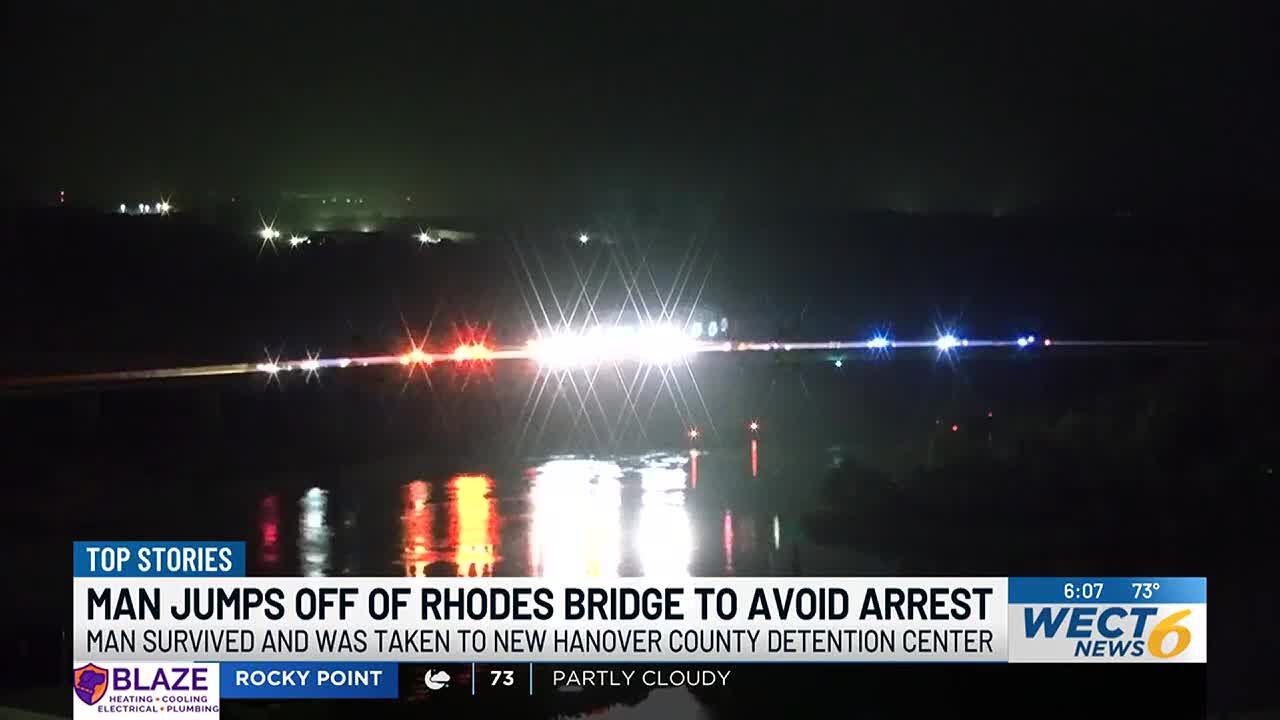 NHCSO: Man jumps off of Thomas Rhodes Bridge to avoid arrest