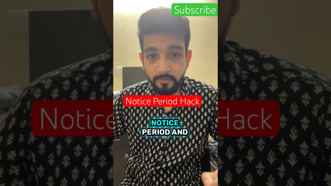 Notice Period hack | 60 / 90 days notice period | How to answer in interview