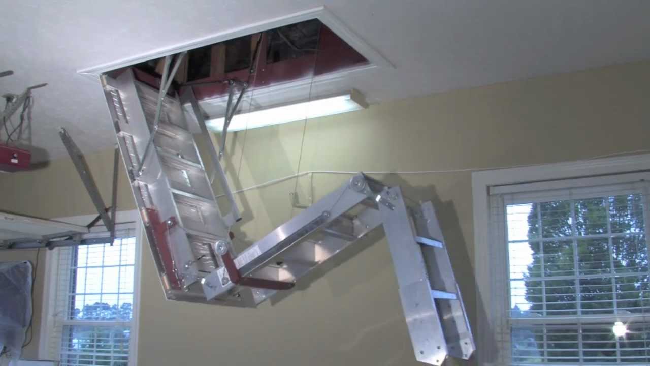 Precision Ladders Automatic Super Simplex-Wireless Disappearing Attic Stairs
