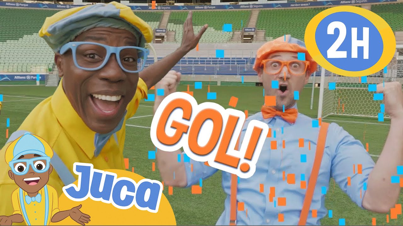 Juca vs Blippi ⚽ HORA DO JUCA BRASIL! | Vídeos Educativos para Crianças