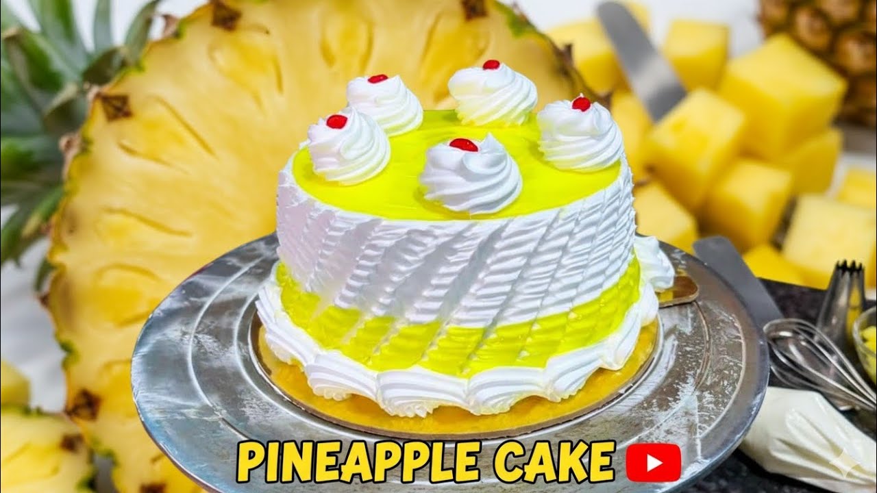 Pineapple cake ? Watch full video #cake #pineapple #pineapplecake #pineapplerecipes 