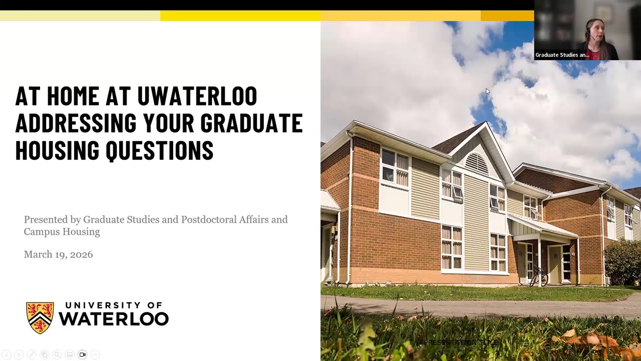 At Home at UWaterloo: Addressing Your Graduate Housing Questions