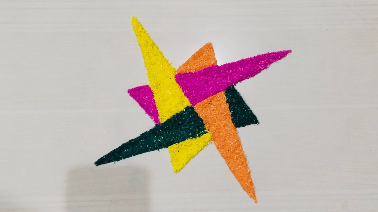 3D Rangoli design #shortvideo #rangoli #learning 