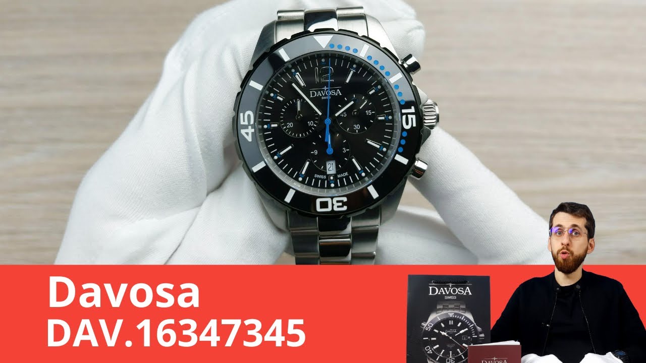 Швейцарский хронограф с керамическим безелем / Davosa DAV.16347345