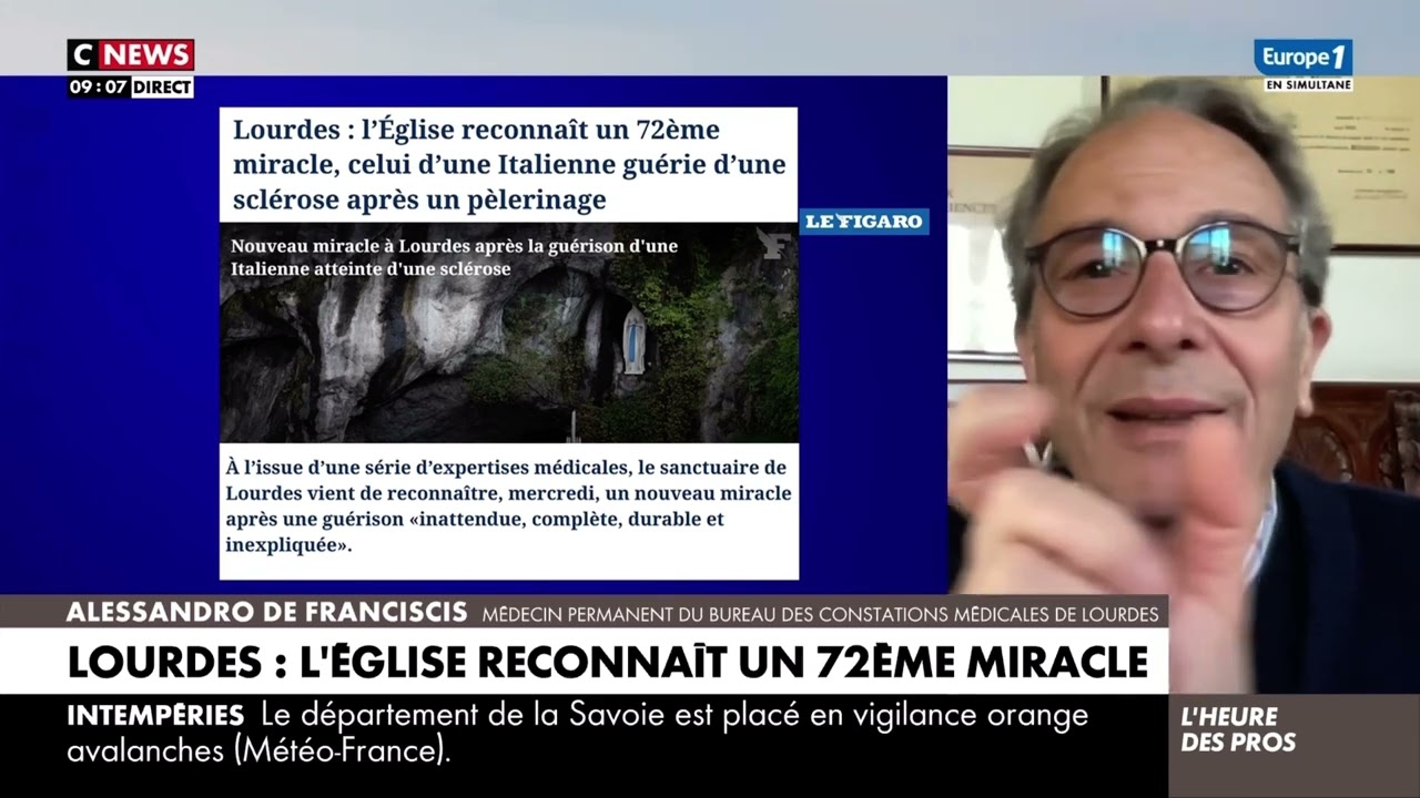 LOURDES : L'Église Reconnait un 72eme MIRACLE