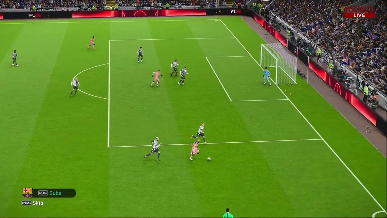 Newcastle vs Barcelona | UEFA Champion League | Simulation Football Life 2026 (PES 2021)