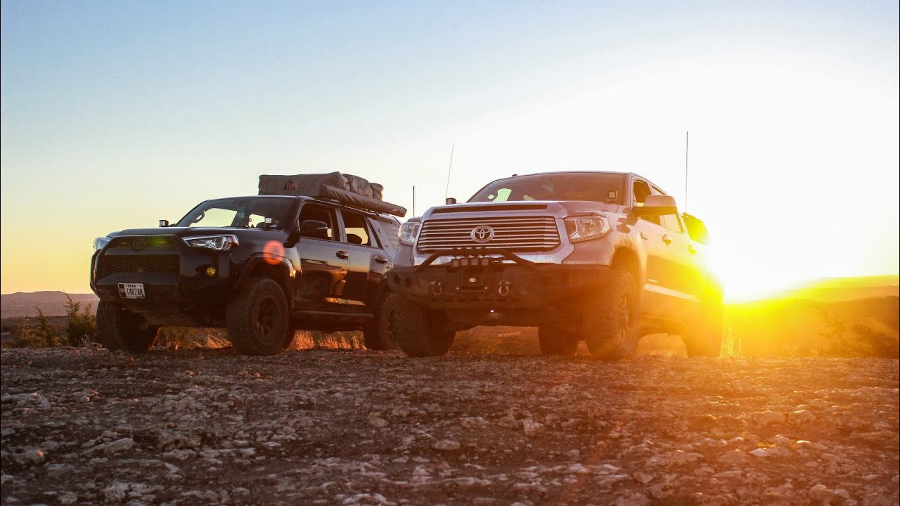 Toyota Tundra and Toyota 4Runner off-roading at Hidden Falls Adventure Park