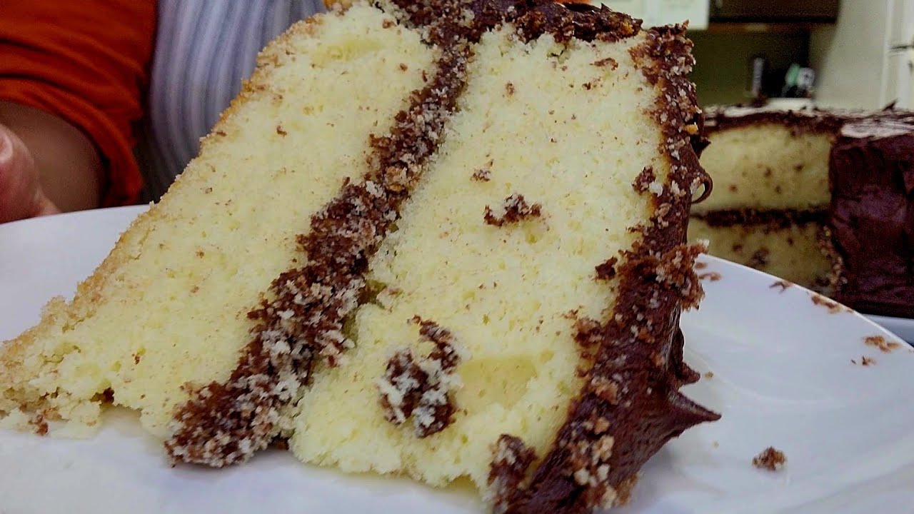 YELLOW CAKE with CHOCOLATE FROSTING
