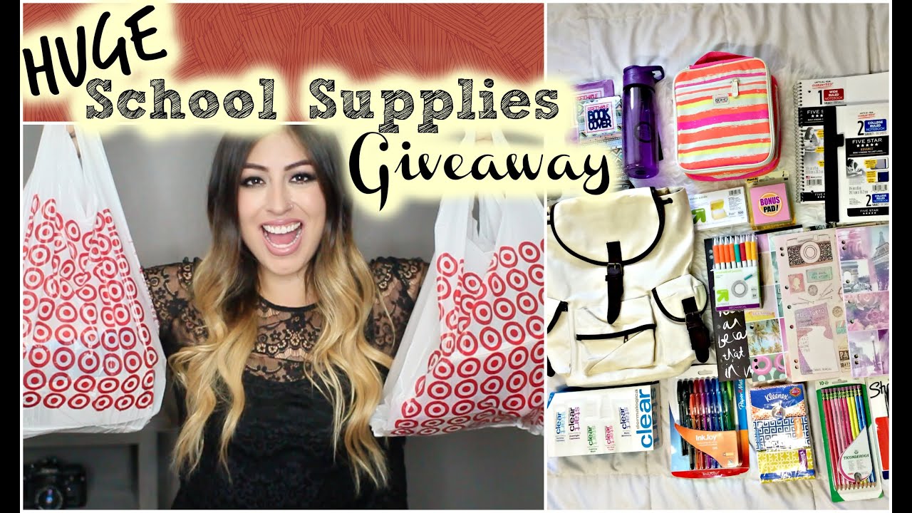 Back to School Supplies HUGE GIVEAWAY Haul 2014