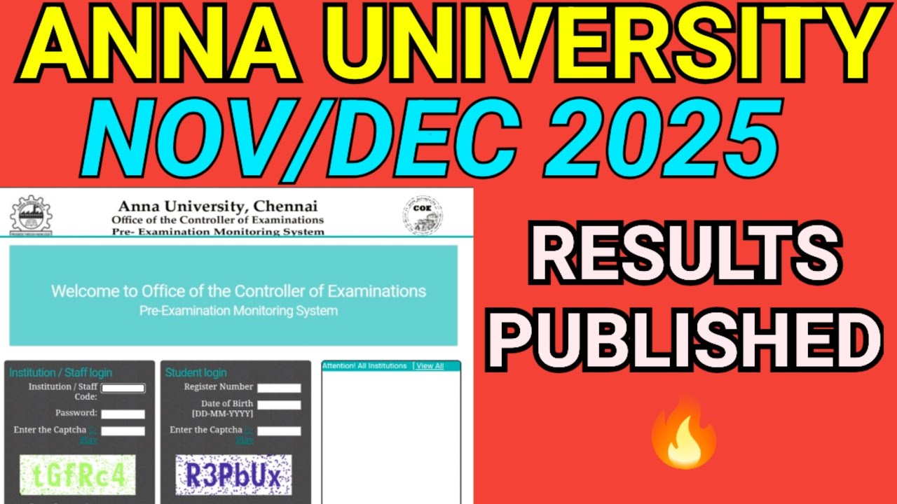 Anna University Results Published🔥|Engineering Results Published|Nov/Dec 2025 Results#annauniversity