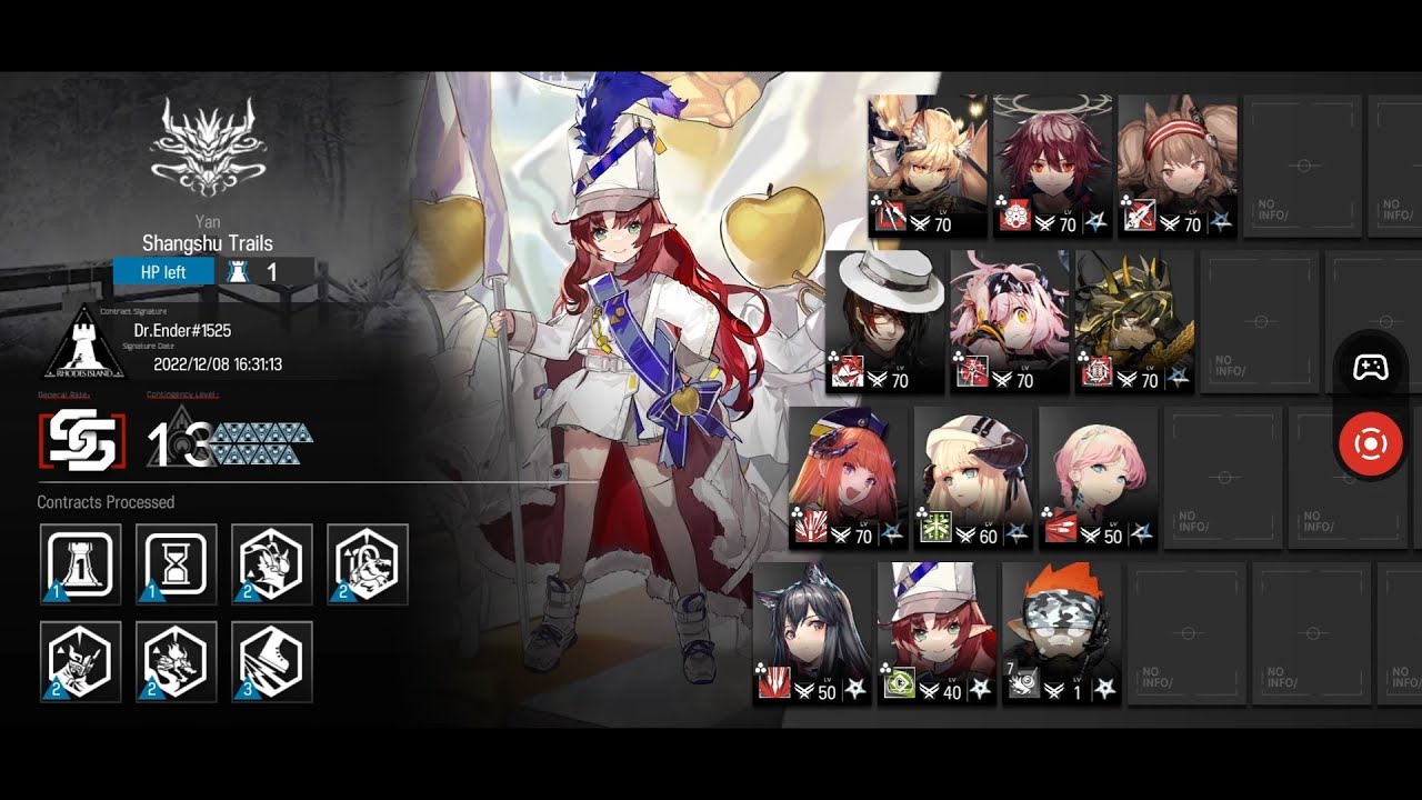 Arknights CC#9 Day1/2 Shangshu Trails Risk 13 (Max)