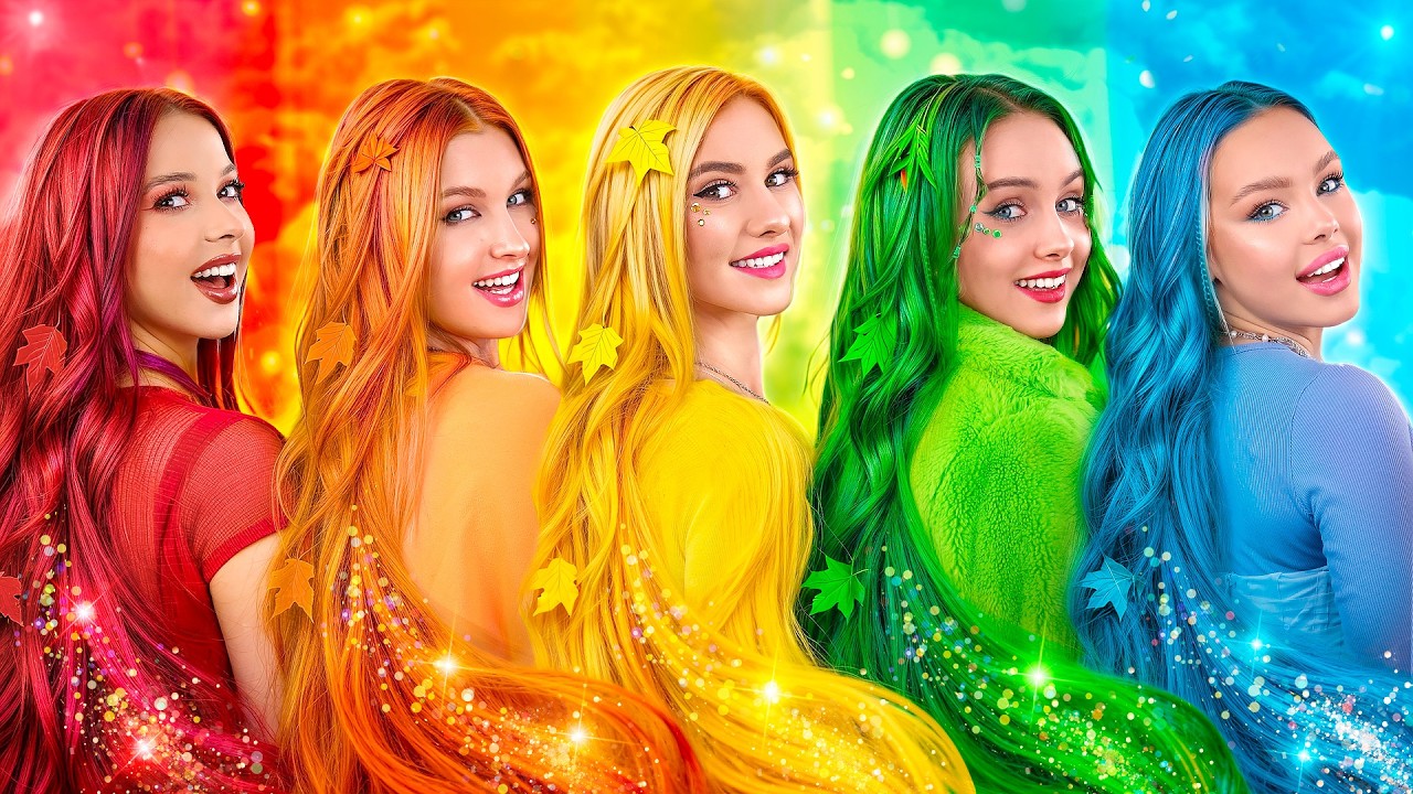 Rainbow Girls in Real Life! Meeting All The Colors Girls