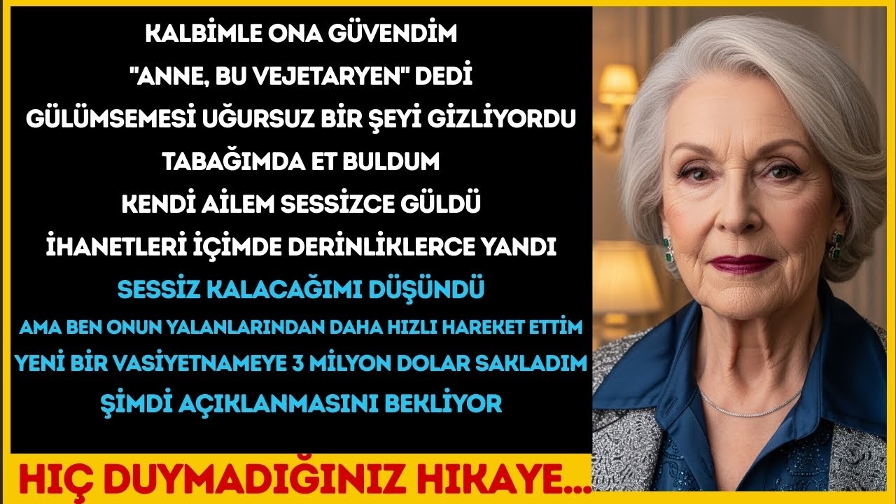 “Anne, bana güven bu VEJETARYEN” dedi — Tabağıma Et Gizledi, Ben de $3M’i Vasiyete GÖMDÜM!