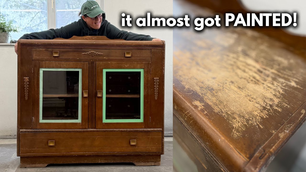 This Art Deco Cabinet Was Almost Painted… but I RESTORED It Instead!mov