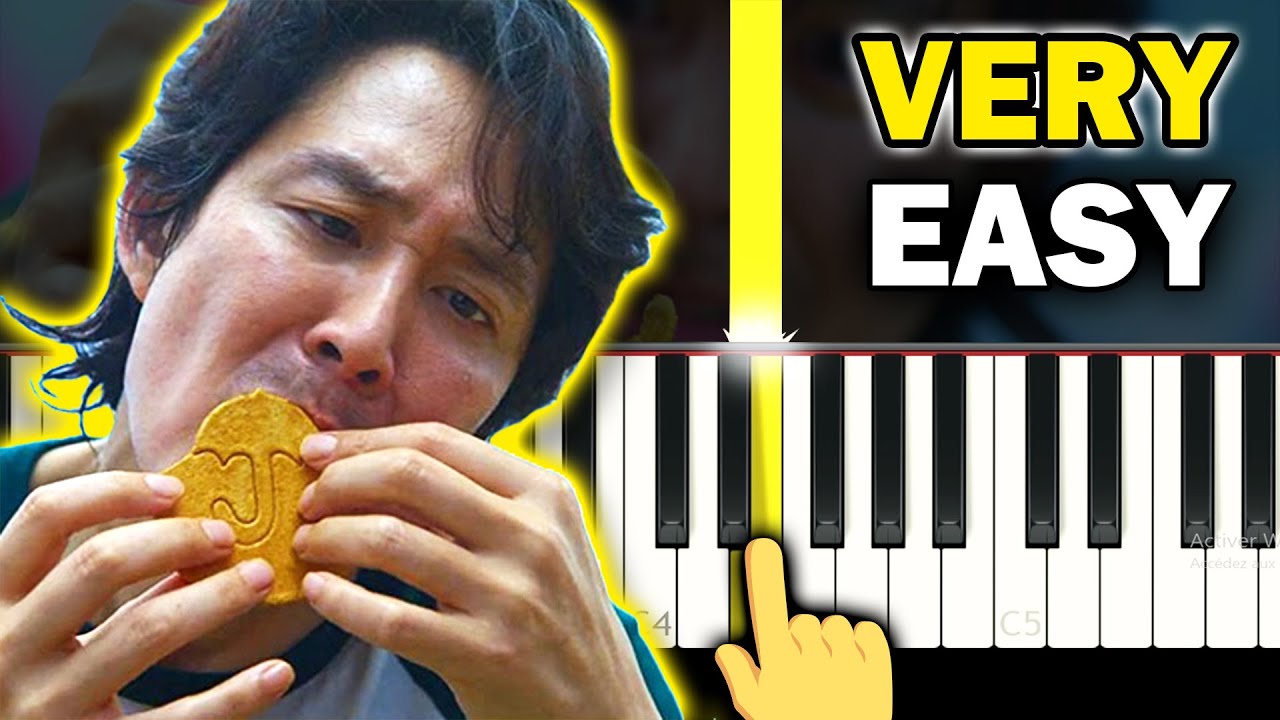 SQUID GAME - Needles and Dalgona - VERY EASY Piano tutorial