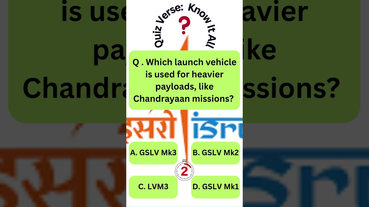 ISRO Launch Vehicle Heavier Payload|Quiz 