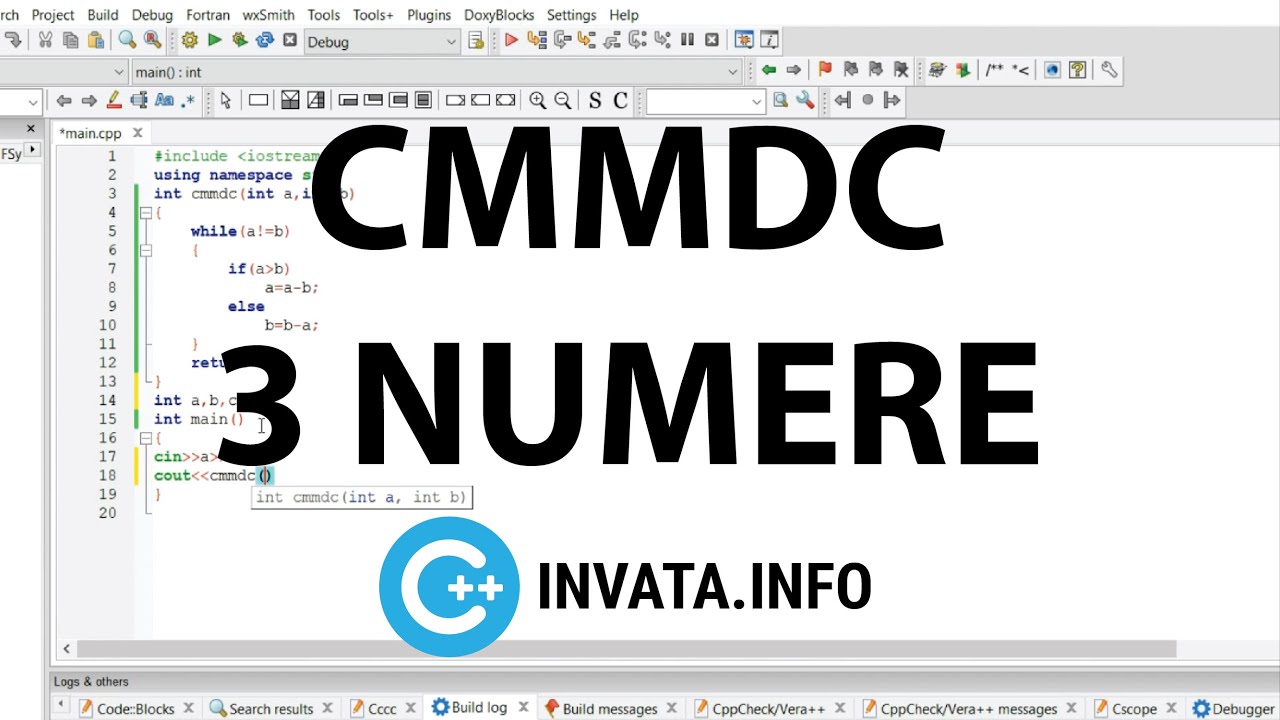Cmmdc 3 numere - C++