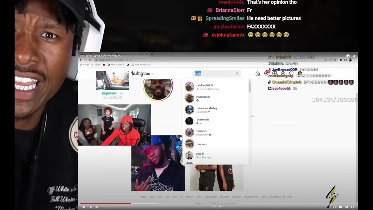 4 minutes of Duke Dennis reacting to ice spice rating AMP members. #dukedennis #amp 