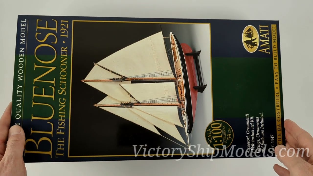 Amati 1447 Bluenose ship model kit unboxing