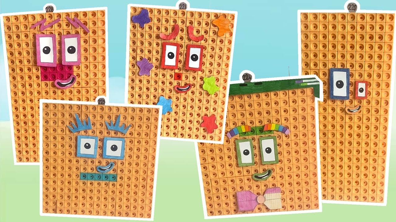 Numberblock Mathlink Cubes 220-229 | Giant Numberblock Square Clubs | Kids Maths Videos